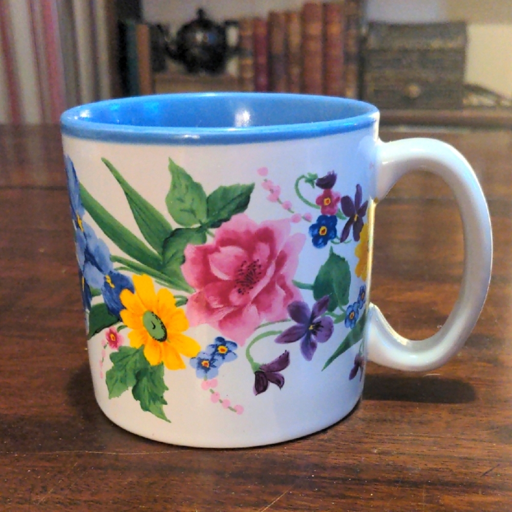 Cottagecore Mug with Blue Interior